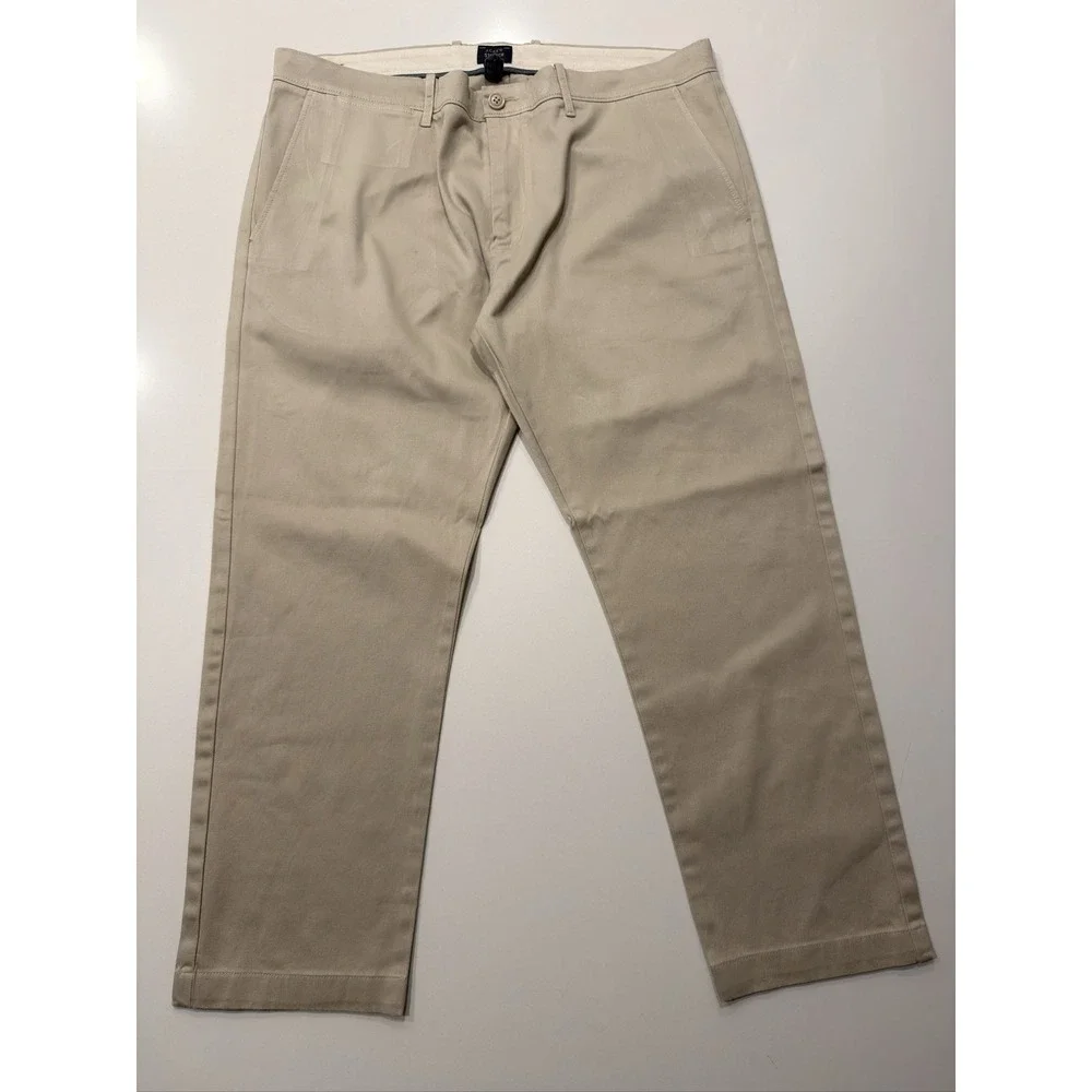 J.Crew Stretch Khaki Chino Pants 484 Slim Fit Beige W36 L32 Cotton